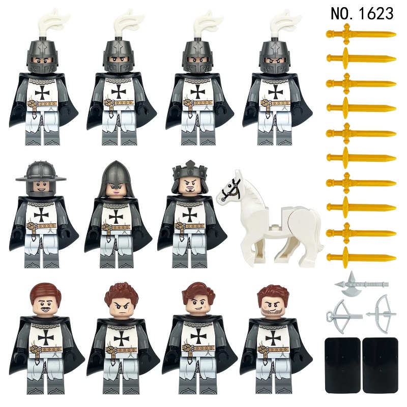Model Kit Horse - Soldat médiéval, chevalier, Rome, blocs de