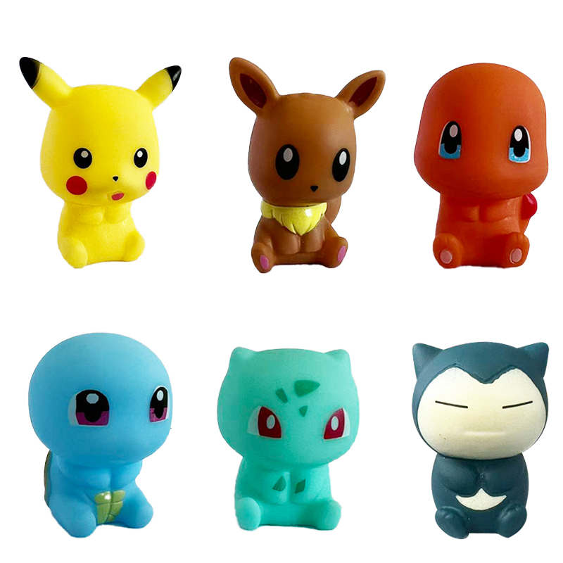 Model Kit Eevee - Jouets de bain Pokemon, 6 pièces,