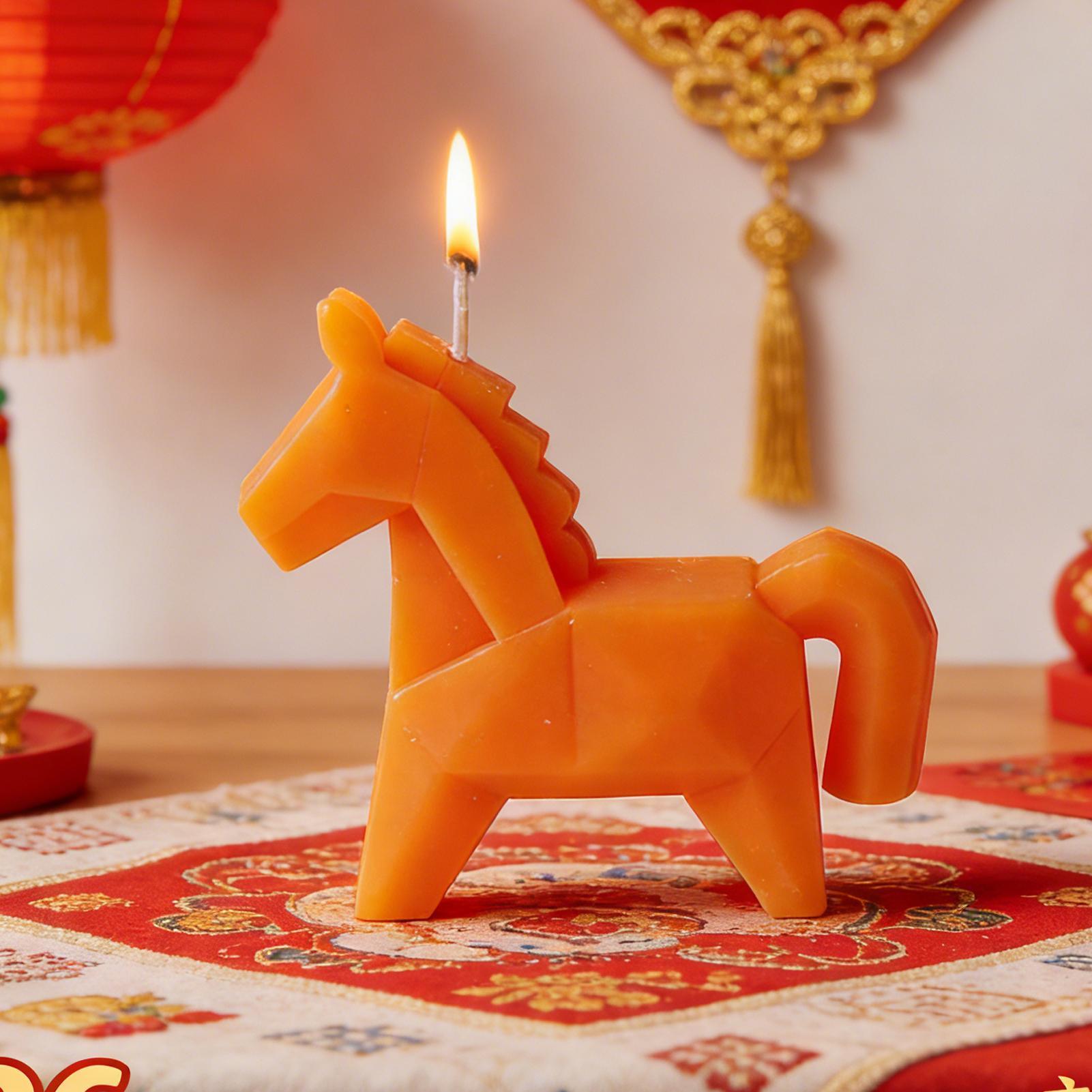 Model Kit Horse - Bougie parfumée en forme de cheval,