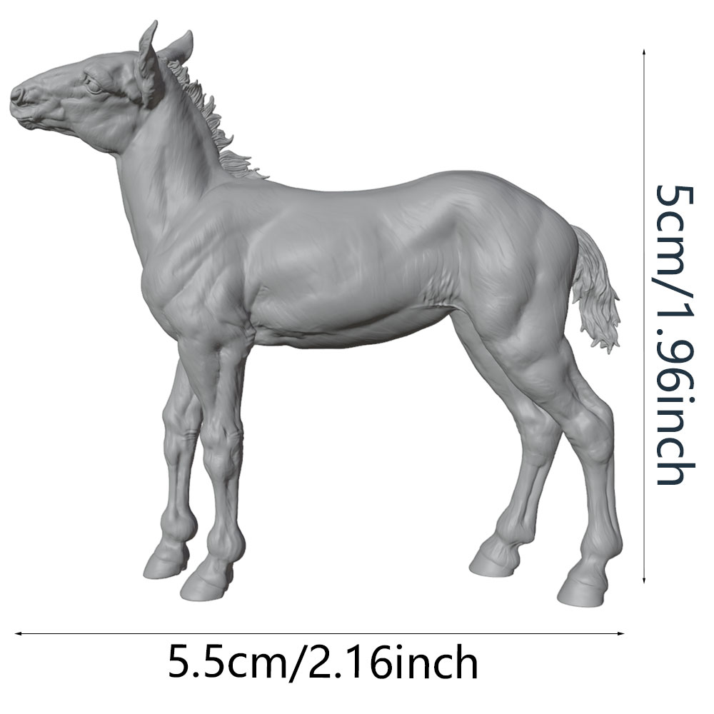 Model Kit Horse - Impression haute définition, statue miniature de