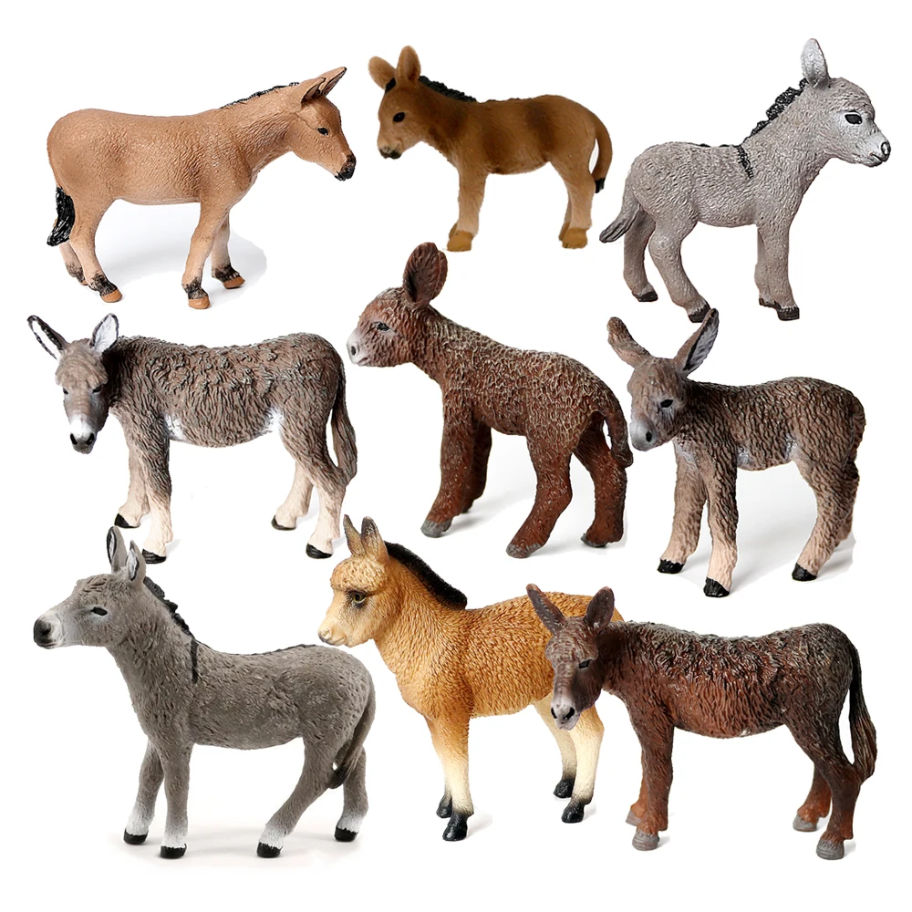 Model Kit Horse - Modèle d'âne jouet animaux Figurines ferme