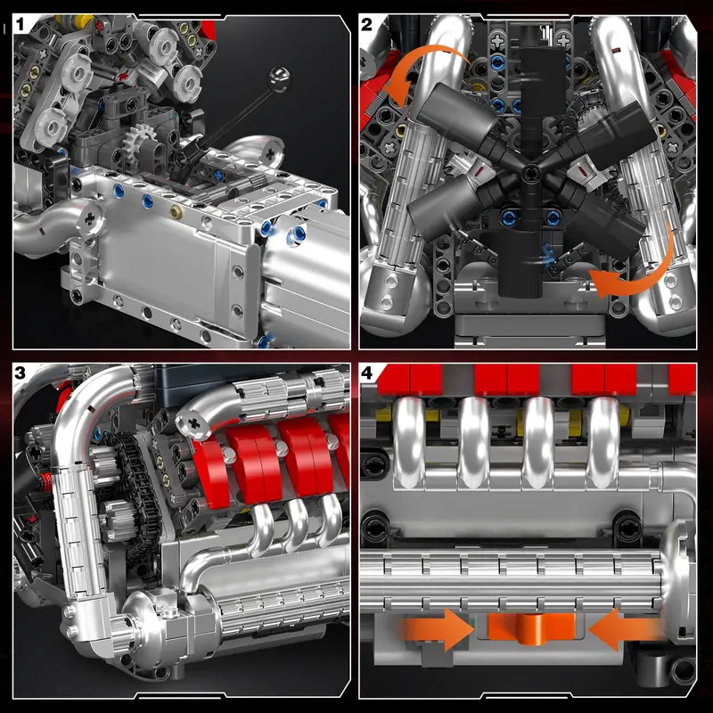 Mould King 10203 1169 pièces K - Model Kit Engine V8 avis et prix