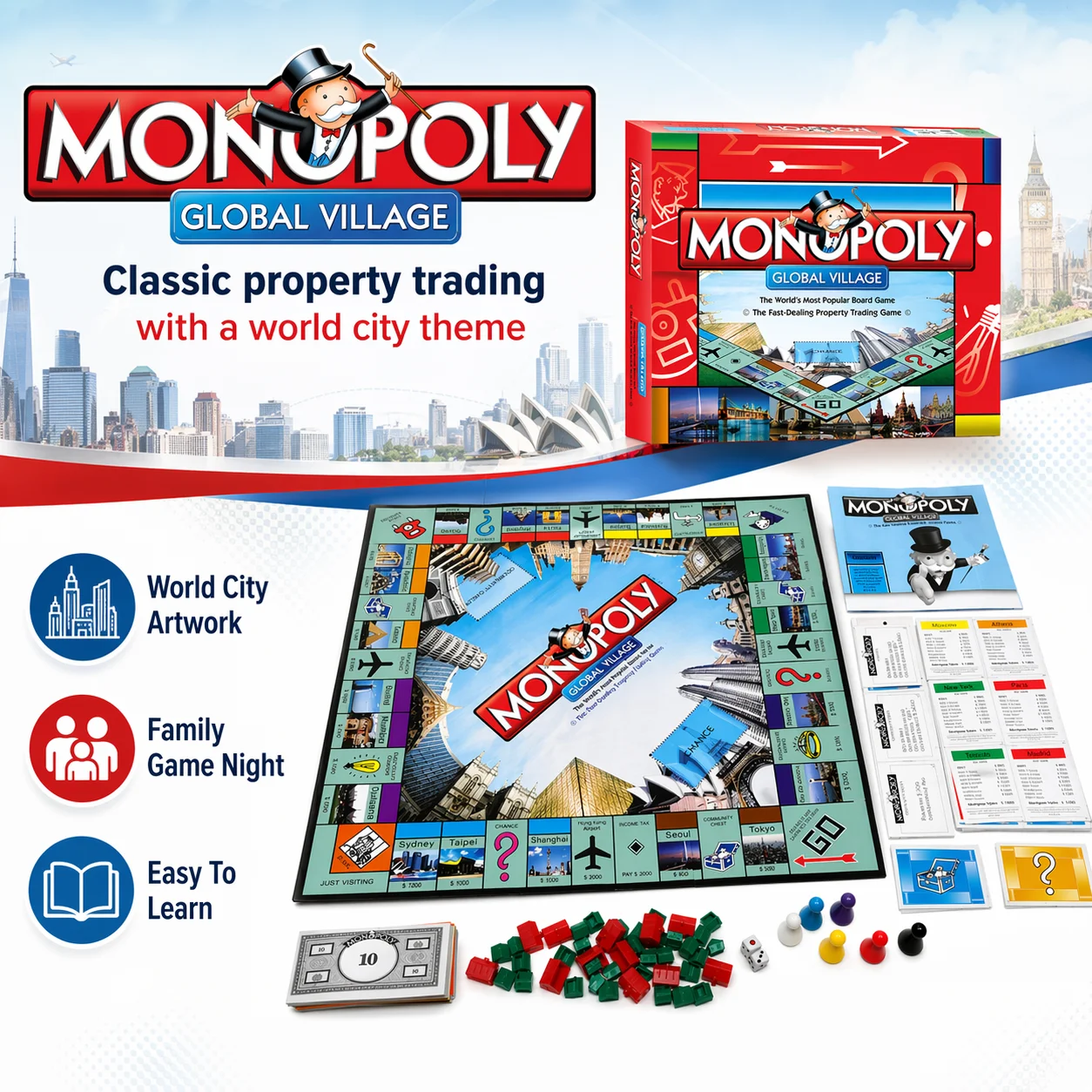 Jeu de société MONOPOLY GLOBAL - Hasbro Game Monopoly avis et prix